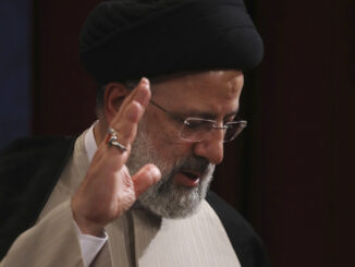 FILE - President-elect Ebrahim Raisi waves to participants as he leaves at the conclusion of his press conference in Tehran on June 21, 2021. President Raisi, the country's foreign minister and others have been found dead at the site of a helicopter crash Monday, May 20, 2024, after an hourslong search through a foggy, mountainous region of the country's northwest, state media reported. (AP Photo/Vahid Salemi, File)